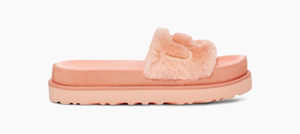 Ugg Slide Womens - Ugg Laton Fur Pink - 472BAFQTW